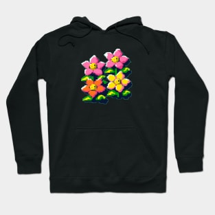 8 Bit Blooming Flowers Hoodie